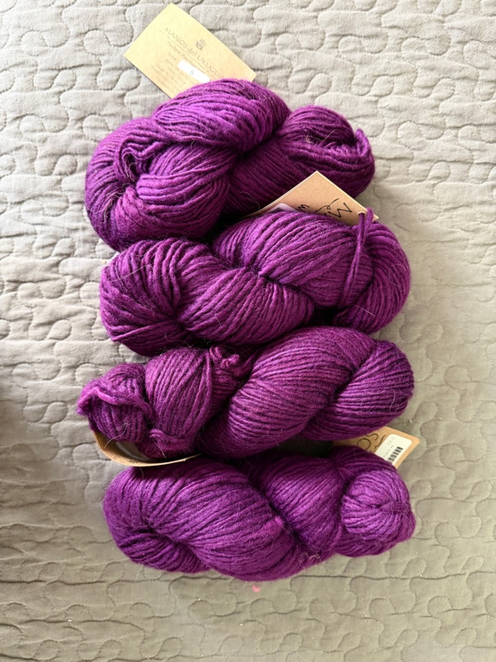 Manos del Uruguay, Wool Classica, hand spun, kettle dyed 100% wool, 4 skeins.
